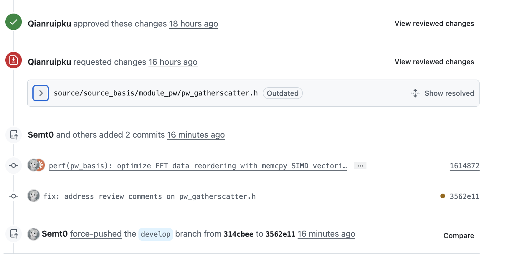 merge commit 消失